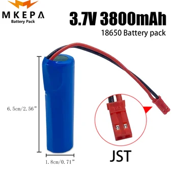 литиево-йонна акумулаторна батерия 3,7 В, 3800 mah 18650 с взаимозаменяеми розетка, линията за аварийно осветление JST