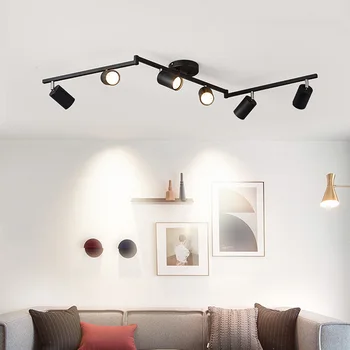 Скандинавски трековый лампа, прожектор led тавана лампа домакински повърхностен лампа за гардеробна хол малък прожектор