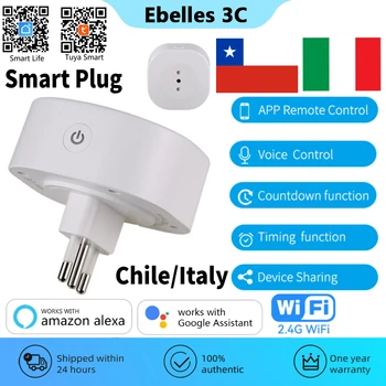 Чили Италия 16A WiFi Smart Plug Home Sasha Smart Life география Изход Гласово Управление, Изход за Синхронизация, за да Алекса Google