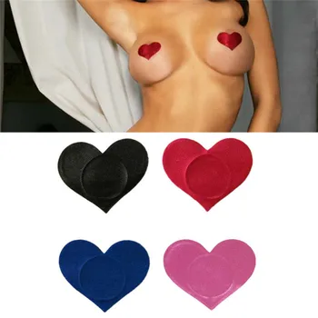 1 чифт 4 Венчелистчета на цвят на гърдите във формата на сърце Лепило подплата на Зърната Венчелистчета на гърдите И стикер Празна Гърдите Венчелистчета на Гърдите 