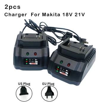 2 елемента 18 В 21 В Зарядното Устройство е подходящо За Инструменти Makita EU/US Plug електрически инструменти и Преносими Висококачествен Умен Бърз Литиево-йонен Заряд