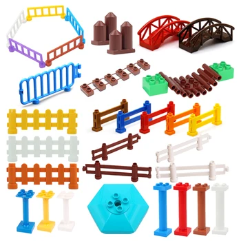 Голям Размер На Строителни Блокове Част От Структурата На Дома Стълб На Оградата На Моста Колона Събират Тухли Забавни Играчки За Деца, Подарък