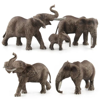 Статуетка на Слон Играчки Африканските Слонове Спомен Декорация на Дома, Автомобила Украшение Играчки за Деца Начинаещи Модел, Животно