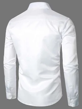 Однобортная однобортная бизнес ежедневната мъжка риза с дълги ръкави и ревери 2022, пролетно-есенни нови върхове
