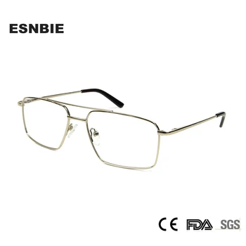 Рамки За Очила От Сплав Мъжки Квадратни Очила За Мъже Късогледство Предписани Рамки За Очила Пилотните Пълни С Оптични Очила Gafas Oculos