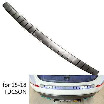 За Hyundai Tucson 2015 2016 2017 2018 Неръждаема стомана Авто Заден Багажник Врата копчето на Кутията Задната Врата Довършителни Панела Формоване Стайлинг