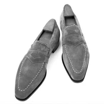 2022 Мъжки модел обувки Реколта класически мъжки Обувки без закопчалка на нисък ток с Перфорации тип 