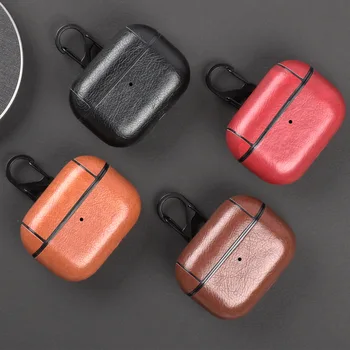 Калъф от изкуствена кожа за Airpods Pro 3, Аксесоари за Безжични слушалки, Калъф за слушалки и Bluetooth за Airpods Pro 3, Кожен калъф
