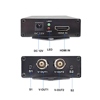 AHD/TVI/CVI Видео Конвертор Адаптер Full HD 1080P 3 В 1 Ahd/Tvi/Cvi HDMI-Съвместим Аналогов Конвертор за фотоапарати Поддръжка на NTSC PAL