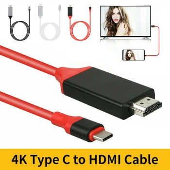 USB C 3,1 към HDMI Адаптерные Кабели 4K 1080P Тип C за HDMI Кабел за MacBook Samsung Galaxy S9/S8 /Note 9 Huawei 2 М