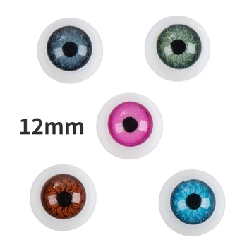 2 Чифта направи си САМ Играчка Очите Плюшени Аксесоари за Очите на Животните Кукла на Очната Ябълка 12 мм BJD Очите Синьо/кафяво/зелено/сиво/розово-Червен Цвят