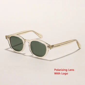 Джони Деп Поляризирани Слънчеви Очила Мъжки Маркови Дизайнерски Слънчеви Очила с UV400 Нюанси За Шофиране Ацетатная Рамки за Очила LEMTOSH Женски