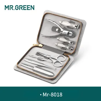MR.GREEN 8 in1 Маникюр, определени нокторезачки От Неръждаема Стомана, Маникюр, Определени за Кожичките, Инструменти За Грижа за Ноктите, Комплект за Рязане на Ноктите, Комплект За Рязане на Нокти
