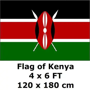 Флаг Кения 120 x 180 см 100D Полиестер много Големи Кения Знамена и Банери