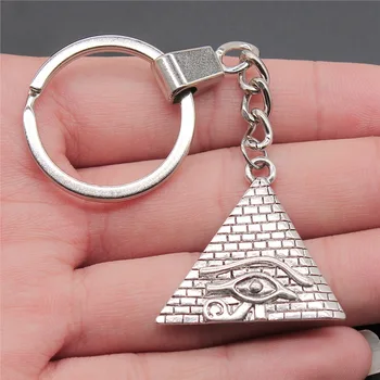 Сувенири, Подарък За Мъже Ключодържател 2 Цвята 30x32 мм Пирамида на Очите Планина Висулка Ключодържател Дропшиппинг