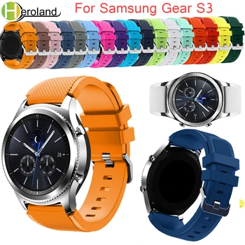 Gear S3 Frontier/Класически Каишка за часовника 22 мм, Силиконови Спортни Сменяеми Часовници, Мъжки и дамски часовник-гривна, Каишка за Samsung Gear S3