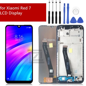 за xiaomi Redmi 7 LCD дисплей, сензорен екран дигитайзер в Събирането на рамката на екрана замяна резервни части за ремонт на 6,26 