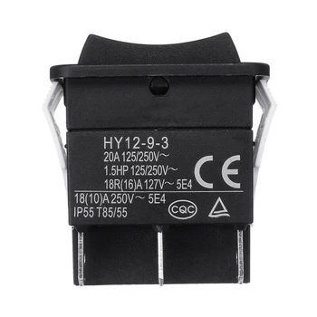 Mayitr 1 бр. ABS HY12-9-3 6 Шипове Промишлен Електрически Кулисный ключ 125/250V 18/20A Бутон превключвател за Включване-изключване на Захранването