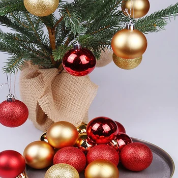 24шт 3/4 см Коледна топка Декоративни Топки Висящи Топки, Коледни Украси Балони Коледни Топки