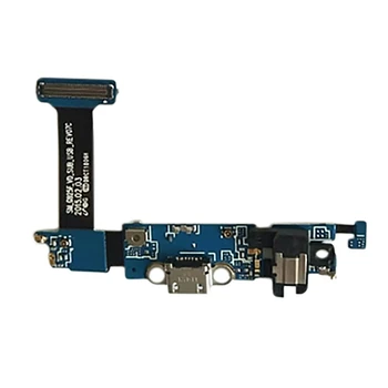 USB Докинг станция за зареждане на Пристанището Гъвкав Кабел за Samsung Galaxy S6 Edge / G925F с микрофон и Замяна жак за слушалки