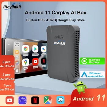 Android 11 Безжична Carplay Ai Box Android Auto Plug и Play Netflix YouTube за Apple Carplay Ford Hyundai Honda Kia Nissan Toyota