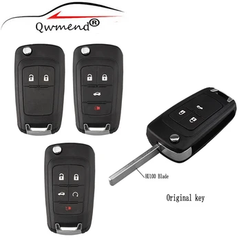 QWMEND 2 3 4 5 бутона на Дистанционното на ключа на Автомобила калъф За Chevrolet Cruze Epica Lova Camaro Impala 2010-2014 Оригинален калъф за ключове