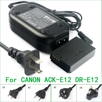 ACK-E12 DR-E12 Конектор Dc LP-E12 Фиктивен Батерия Адаптер на Променлив Ток Зарядно Устройство За Canon EOS M M2 M10 M50 M100 M200