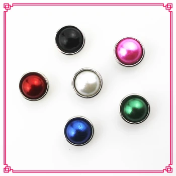 Ново записване, 50 бр./лот, цветни копчета с перли 12 мм, джинджифил, за маншети с копчета 12 мм, гривни за бродерия, гривни за дрехи