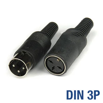 GuSuo 4 бр. DIN 3 P - 8 P Мъжки и Женски Аудио Кабел за прехвърляне на MIDI данни, Plug-адаптер 3 4 5 PIN 6 7 8 Щифта DIN конектор за запояване на 2 М + 2F