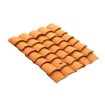 40 Миниатюрни парчета Тухли за Диорами, Сцена за строителството на покрива на къщата, 12x10 мм, Пясък