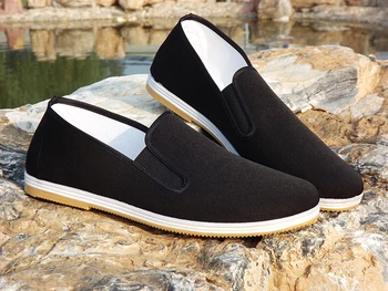 Китайско Удобни обувки за кунг-фу на многослойни подметка ръчно изработени, ново записване, обувки за тайцзицюань, дишащи обувки от памук за защита от миризмата на
