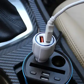 Актуализация Dual USB Зарядно за Кола за Мобилния си Телефон 3.4 A Led Дисплей USB Зарядно Устройство за Кола за iPhone Xiao-mi Автомобилно Зарядно Устройство Метално зарядно за Кола