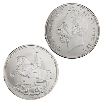 Георг V са подбрани сребърно покритие Сувенирни Монети Свети Георги и Змеят Колекционерско Изкуство Креативен Подарък Възпоменателна Монета