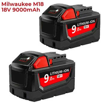 18 В 9,0 А Взаимозаменяеми батерия, Съвместим с Milwaukee M18 18 9000 ма M18B 48-11-1820 48-11-1850 48-11-1828 литиево-йонна батерия