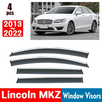 ЗА Lincoln MKZ 2013-2022 Прозорец Очила за Защита От Дъжд на Прозореца Дъждобран Дефлектор Тента Щит Вентилационна Защита Тента Капак Завърши