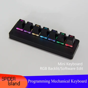 RGB Мини Детска клавиатура 7 клавиши OSU! Механична клавиатура Макропрограммирование Gateron / Cherry Прозореца за настройки на софтуер за клавиатура за MAC