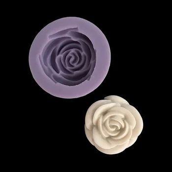 minsunbak Роза силиконова форма за ръчно изработени сапуни, Форма за свещи, Форма за Торта, украса за празни приказки, Инструменти За Печене Шоколадови Бонбони