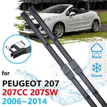 Автомобилна Предната Четка за Чистачки за Peugeot 207 207CC 207SW CC SW 2006 2007 2008 2009 2010 2011 2012 2013 2014 Четка на Предното стъкло