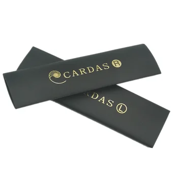 20pcs диаметър 13 мм черен аудио PVC златен печат CARDAS дясно и ляво логото на стрелка, свиване на силиконовата гумена тръба