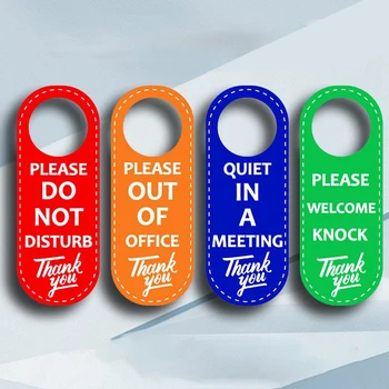 Обяви От Изкуствена Кожа Двустранен Врата Табела Етикет За Почистване на Помещения Закачалка За Врати на етикета Не се притеснява Знаци Дръжки на Вратите Закачалка