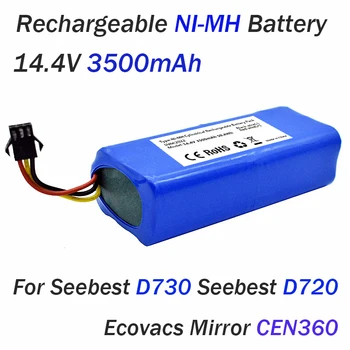 14,4 v 3500 mah NI-MH Батерия За Seebest D730 Seebest D720 Ecovacs Огледало CEN360 Робот Прахосмукачка резервни Части