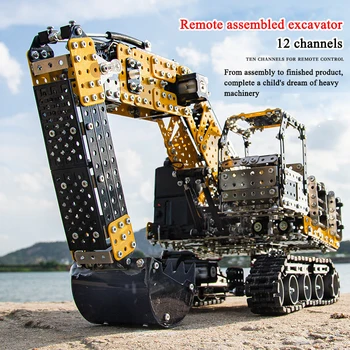 Рафтинг RC верижен багер модел градския строителен инженеринг кола с дистанционно управление в събирането на детска играчка, подарък за момче