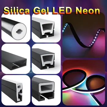 Led Neon Тръби Въже Силикагел Мека Лампа IP67 Гъвкава Водоустойчива За 8-12 мм Ширина на Печатната Платка Индивидуално Адресуемое Украса Ленти